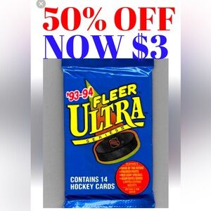 1992/93 Fleer Ultra Premier 1st Edition Sealed Hockey Card Pack